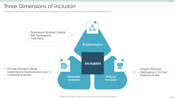 Setting Workplace Diversity And Inclusivity Objectives Three Dimensions Of Inclusion Guidelines PDF