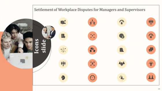 Settlement Of Workplace Disputes For Managers And Supervisors Ppt PowerPoint Presentation Complete Deck With Slides