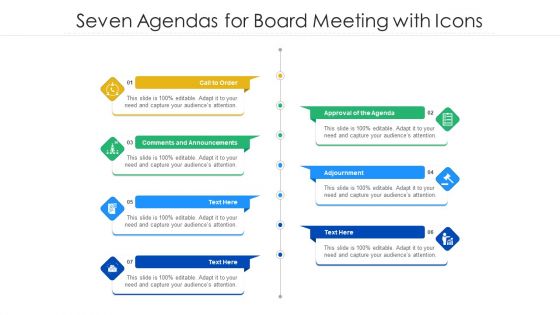 Seven Agendas For Board Meeting With Icons Ppt PowerPoint Presentation Gallery Visuals PDF Seven Agendas For Board Meeting With Icons Ppt PowerPoint Presentation Gallery Visuals PDF