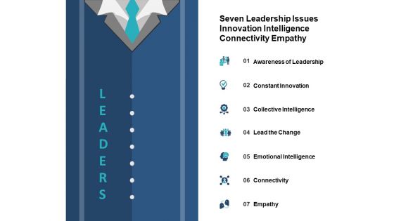 Seven Leadership Issues Innovation Intelligence Connectivity Empathy Ppt PowerPoint Presentation Icon Slide