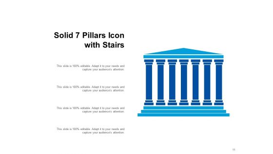 Seven Pillars PowerPoint Diagram Structure Business Growth Ppt PowerPoint Presentation Complete Deck