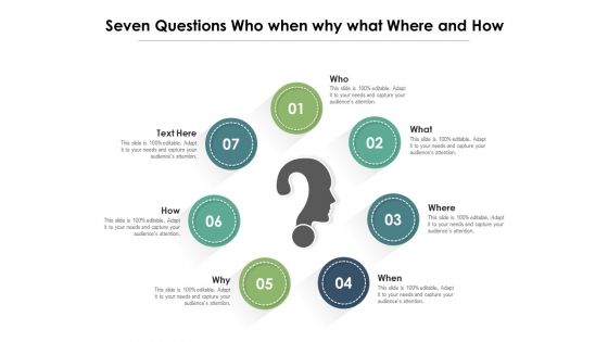 Seven Questions Who When Why What Where And How Ppt PowerPoint Presentation Ideas Introduction PDF Seven Questions Who When Why What Where And How Ppt PowerPoint Presentation Ideas Introduction PDF