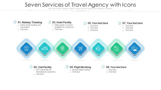 Seven Services Of Travel Agency With Icons Ppt PowerPoint Presentation Gallery Good PDF Seven Services Of Travel Agency With Icons Ppt PowerPoint Presentation Gallery Good PDF