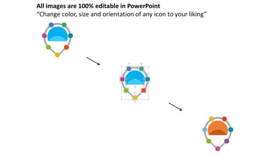 Seven Staged Circle Process Chart For Financial Planning Powerpoint Template