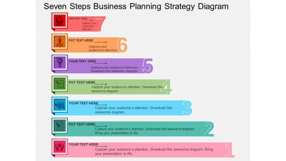 Seven Steps Business Planning Strategy Diagram Powerpoint Template Seven Steps Business Planning Strategy Diagram Powerpoint Template