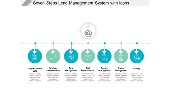 Seven Steps Lead Management System With Icons Ppt PowerPoint Presentation Show Portrait