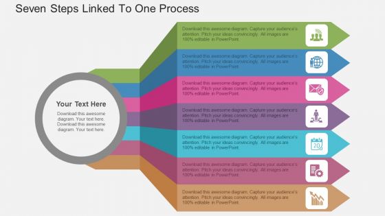 Seven Steps Linked To One Process Powerpoint Templates
