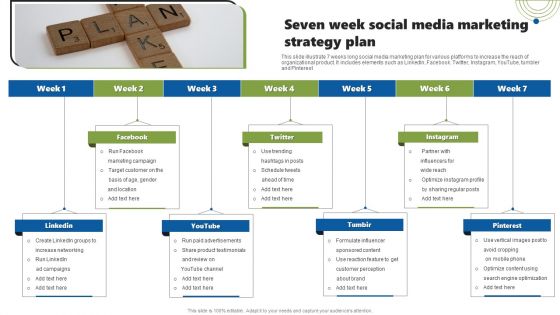 Seven Week Social Media Marketing Strategy Plan Professional PDF