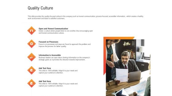 Shared Values In An Organization Quality Culture Ppt PowerPoint Presentation Ideas Template PDF
