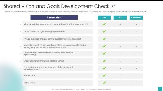 Shared Vision And Goals Development Checklist Structure PDF Shared Vision And Goals Development Checklist Structure PDF