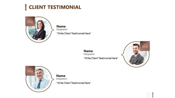 Shipment Proposal For Corporate Occasion Client Testimonial Pictures PDF