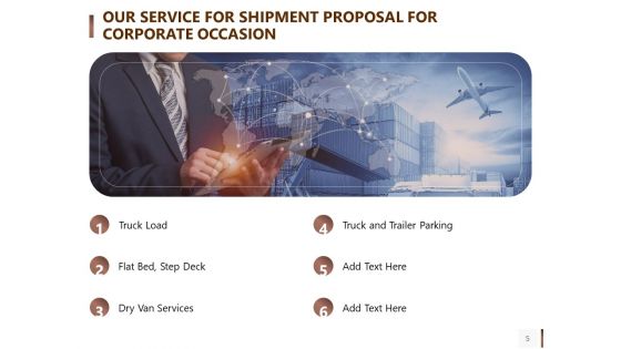 Shipment Proposal For Corporate Occasion Ppt PowerPoint Presentation Complete Deck With Slides