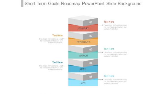 Short Term Goals Roadmap Powerpoint Slide Background