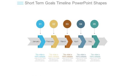 Short Term Goals Timeline Powerpoint Shapes