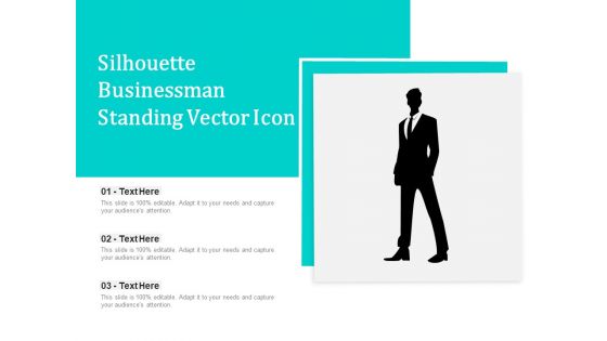Silhouette Businessman Standing Vector Icon Ppt PowerPoint Presentation Gallery Display PDF