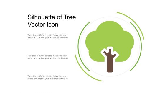 Silhouette Of Tree Vector Icon Ppt PowerPoint Presentation Ideas PDF
