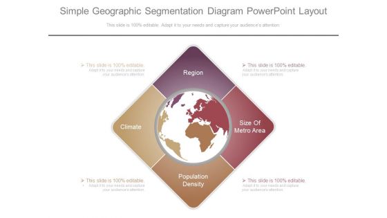 Simple Geographic Segmentation Diagram Powerpoint Layout