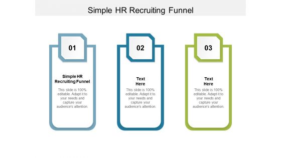 Simple HR Recruiting Funnel Ppt PowerPoint Presentation Icon Mockup Cpb Pdf