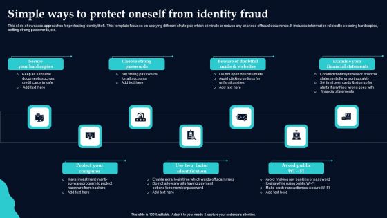Simple Ways To Protect Oneself From Identity Fraud Diagrams PDF
