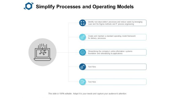 Simplify Processes And Operating Models Ppt PowerPoint Presentation Icon Inspiration