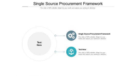 Single Source Procurement Framework Ppt PowerPoint Presentation Show Example Introduction Cpb Pdf