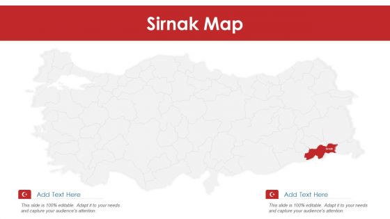 Sirnak Map PowerPoint Presentation PPT Template PDF