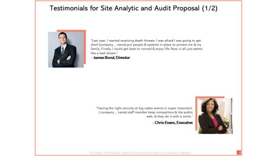 Site Analytic And Audit Proposal Ppt PowerPoint Presentation Complete Deck With Slides