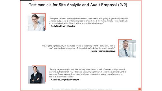 Site Analytic And Audit Proposal Ppt PowerPoint Presentation Complete Deck With Slides