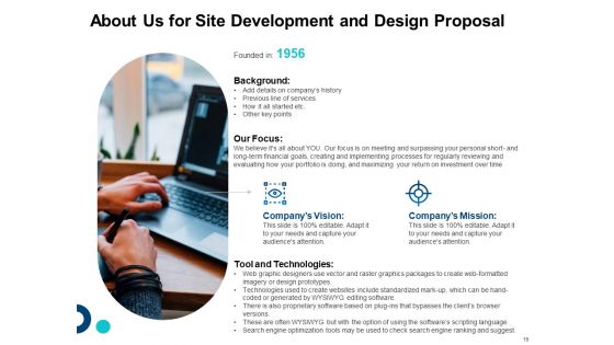 Site Development And Design Proposal Ppt PowerPoint Presentation Complete Deck With Slides