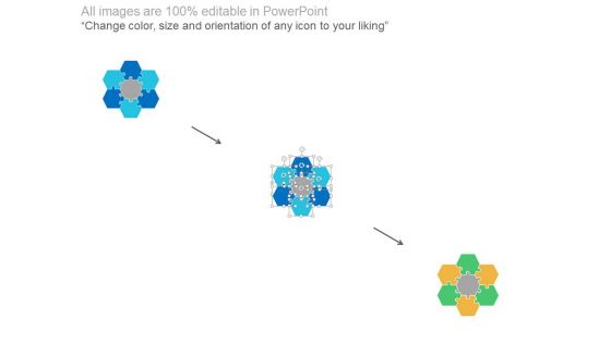 Six Circular Hexagons For Workflow Powerpoint Slides