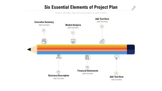 Six Essential Elements Of Project Plan Ppt PowerPoint Presentation Layouts Aids