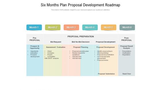 Six Months Plan Proposal Development Roadmap Microsoft Six Months Plan Proposal Development Roadmap Microsoft