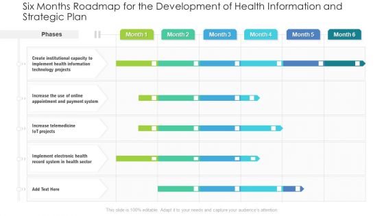 Six Months Roadmap For The Development Of Health Information And Strategic Plan Background