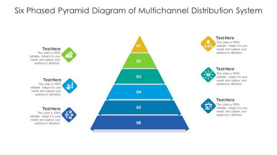 six phased pyramid diagram of multichannel distribution system ppt powerpoint presentation icon graphics pictures pdf