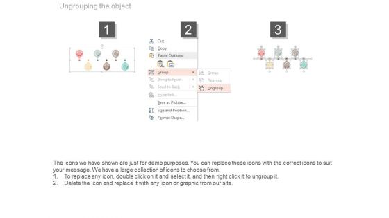 Six Pointers Percentage Timeline Diagram Powerpoint Slides