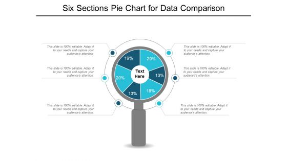 Six Sections Pie Chart For Data Comparison Ppt PowerPoint Presentation Styles Graphics Example
