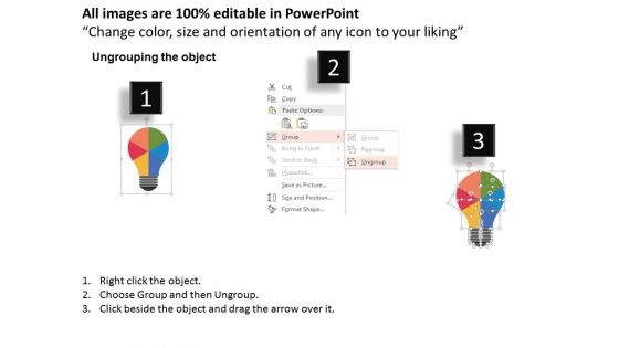 Six Stage Bulb Infographic Diagram Powerpoint Templates