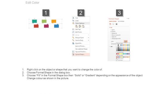 Six Staged Linear Year Based Timeline Powerpoint Slides
