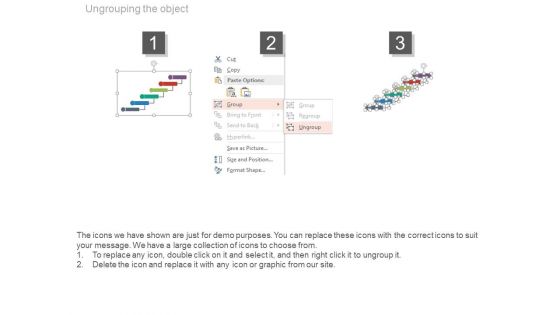 Six Staged Sequential Timeline With Years Powerpoint Slides