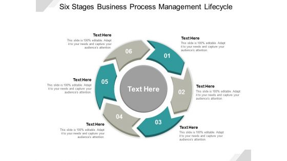 Six Stages Business Process Management Lifecycle Ppt Powerpoint Presentation Gallery Format