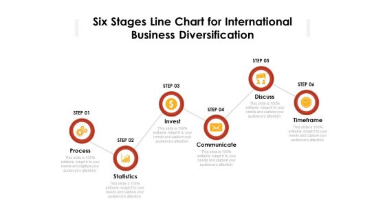 Six Stages Line Chart For International Business Diversification Ppt PowerPoint Presentation Infographic Template Professional PDF