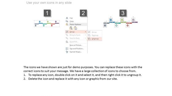 Six Steps And Years For Business Timeline Powerpoint Slides