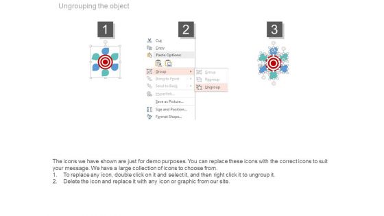Six Steps Around Target Board Powerpoint Slides