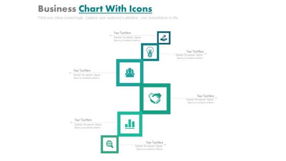 Six Steps Business Chart With Icons Powerpoint Template