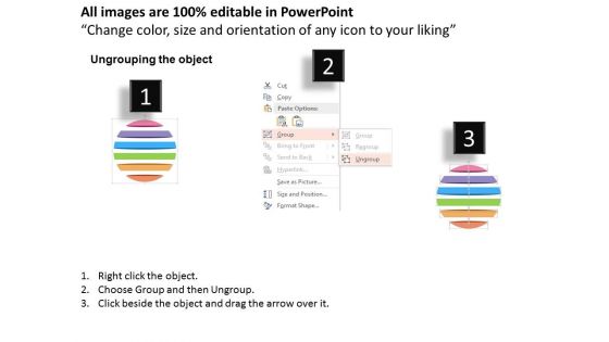 Six Steps Circle Cut Design With Icons Powerpoint Template