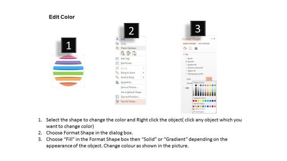 Six Steps Circle Cut Design With Icons Powerpoint Template