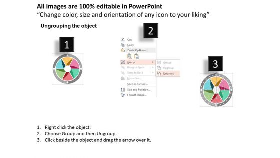 Six Steps Circle Design For Planning Powerpoint Template