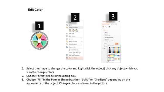 Six Steps Circle Design For Planning Powerpoint Template