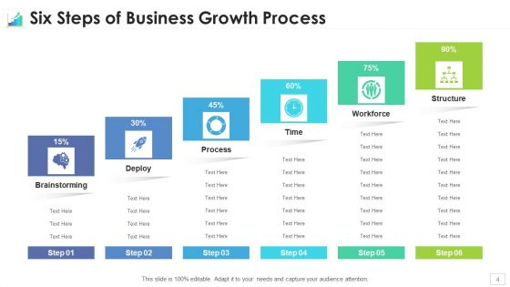Six Steps Of Growth Business Vision Ppt PowerPoint Presentation Complete Deck With Slides