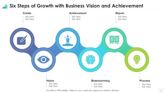 Six Steps Of Growth Business Vision Ppt PowerPoint Presentation Complete Deck With Slides